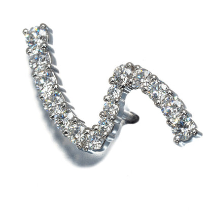 Gimel Brooch Diamond 0.485Ct Initial Alphabet S