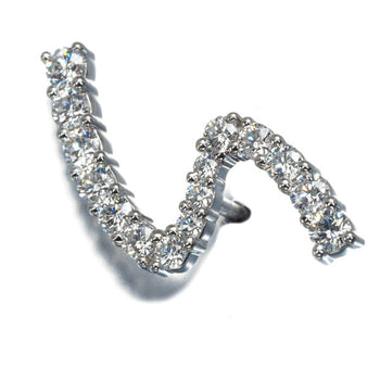 Gimel Brooch Diamond 0.485Ct Initial Alphabet S