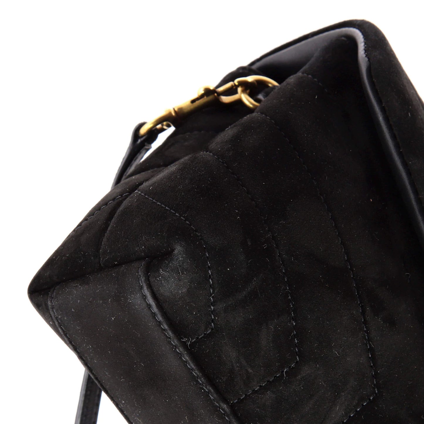 Saint Laurent Loulou Shoulder Bag Matelasse Chevron Suede Toy