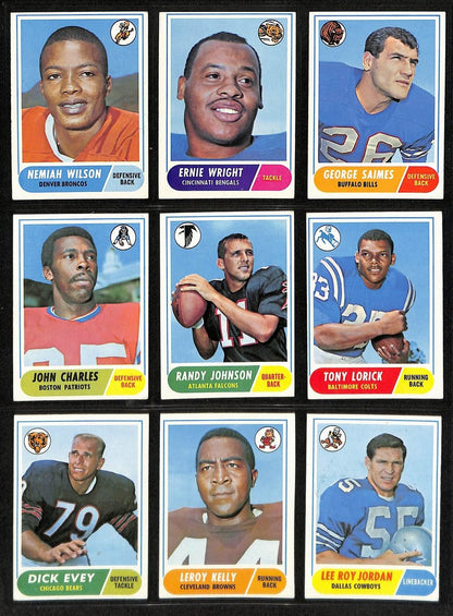 1968 Topps Football Card Complete Set (1-219) Griese Starr Unitas Sayers 198573