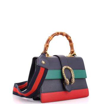 Gucci Dionysus Bamboo Top Handle Bag Colorblock Leather Medium