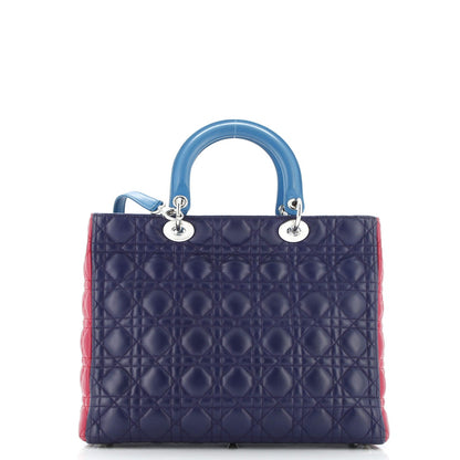 Christian Dior Lady Dior Bag Cannage Quilt Lambskin Large