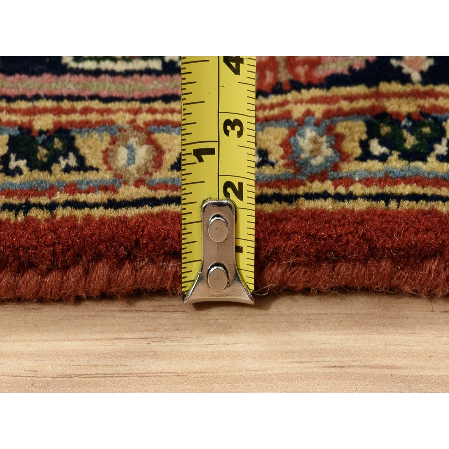 2'7"X4' Hand Knotted Herati 250 Kpsi Hand Spun New Zealand Wool Rug