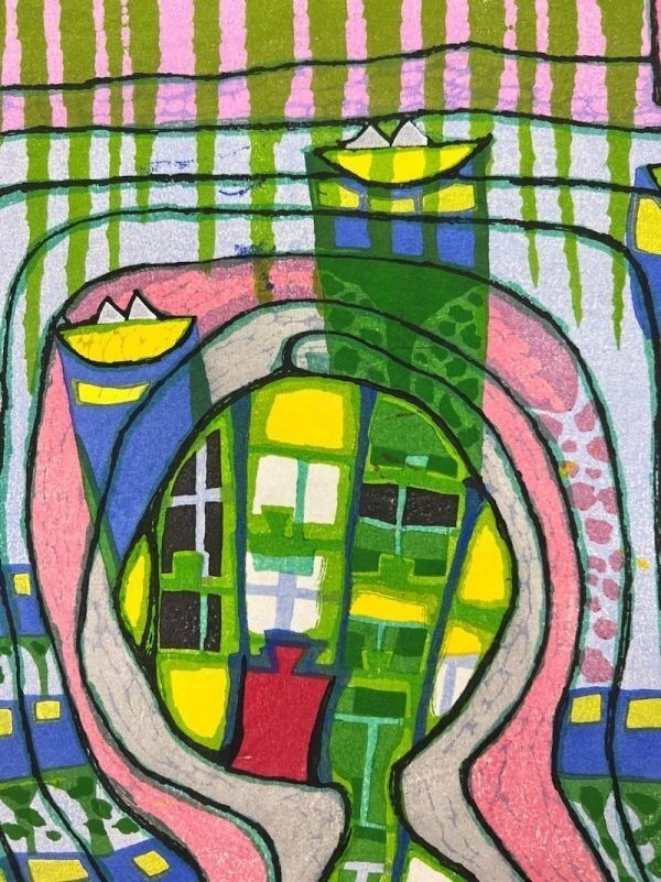 Friedensreich Hundertwasser Original Woodblock