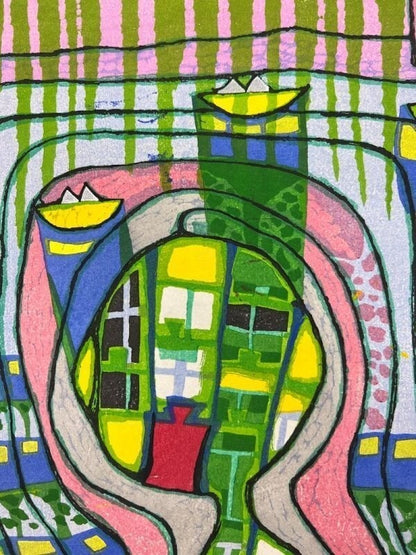 Friedensreich Hundertwasser Original Woodblock