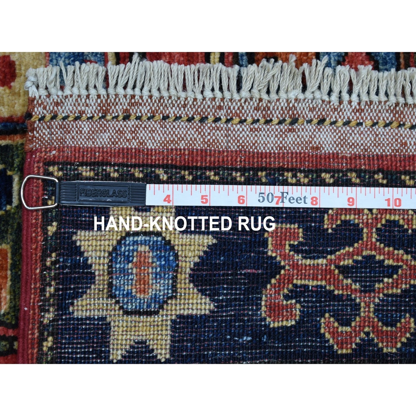 4'X10'2" Afghan Turkoman Ersari Wide Runner Tekke Design Hand Knotted Rug