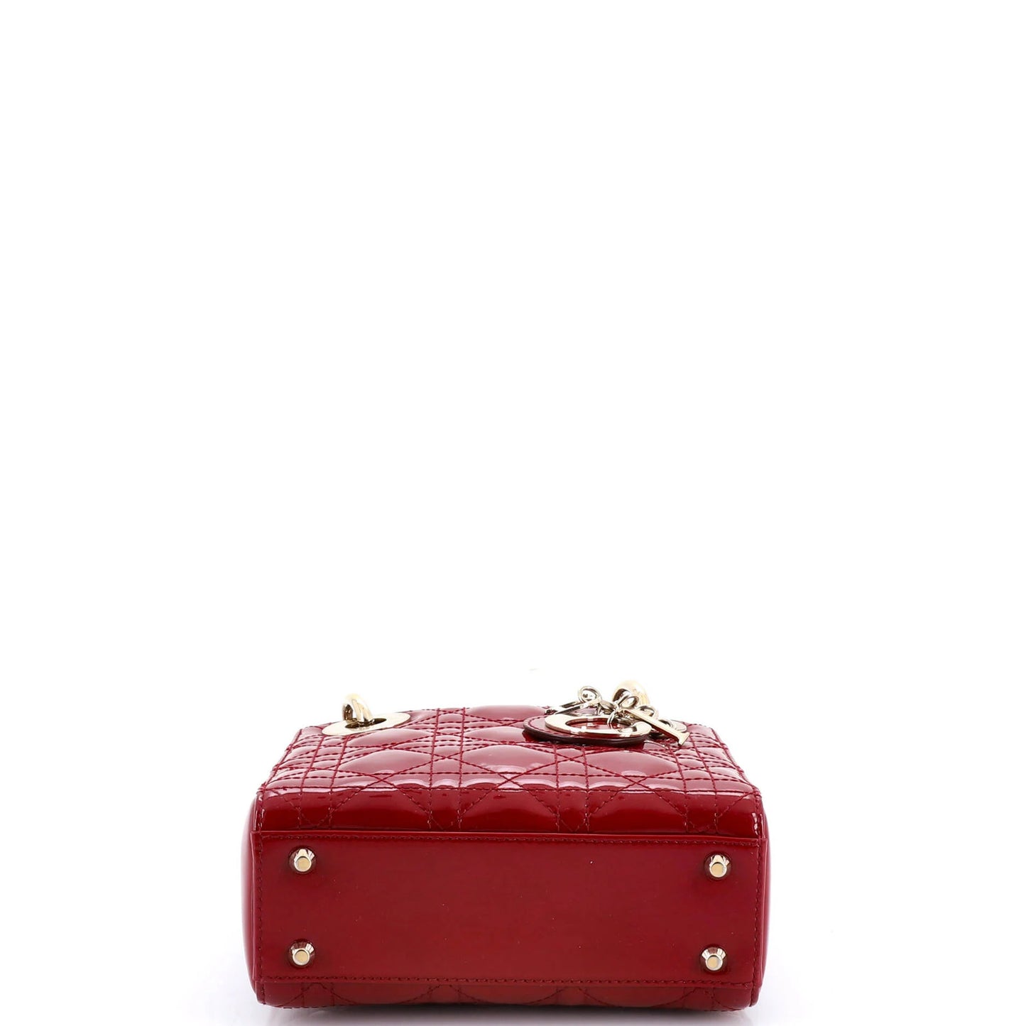 Christian Dior Lady Dior Chain Bag Cannage Quilt Patent Mini