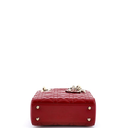 Christian Dior Lady Dior Chain Bag Cannage Quilt Patent Mini