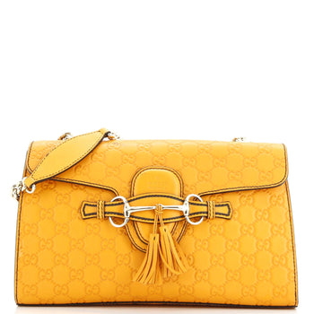 Gucci Emily Chain Flap Bag Guccissima Leather Medium