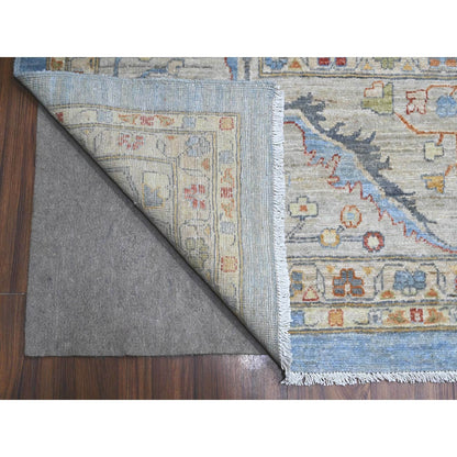 12'1"X14'6" Blue Fine Aryana Peshawar Heris Design Xl Oriental Rug