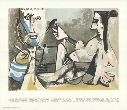 Pablo Picasso The Artist And His Model " Serigraph Cubism