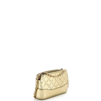 Chanel Gabrielle Double Zip Clutch With Chain Quilted Aged Calfskin