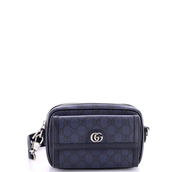 Gucci Ophidia Front Pocket Camera Bag Gg Coated Canvas Mini