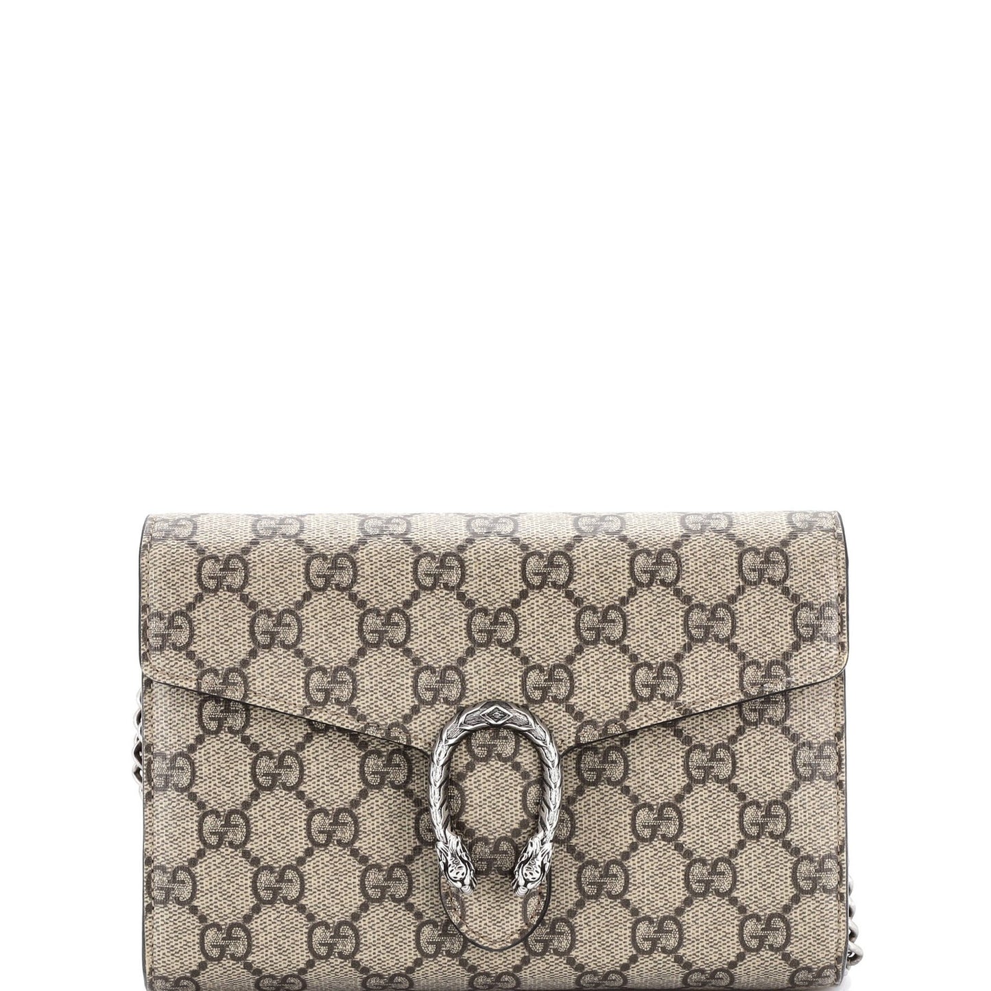 Gucci Dionysus Chain Wallet Gg Coated Canvas Small