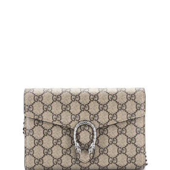 Gucci Dionysus Chain Wallet Gg Coated Canvas Small