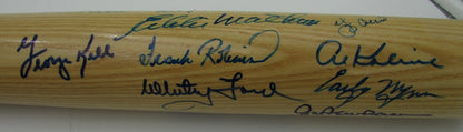 14 Baseball Hall Of Fame Players Signed Adirondak 50Th Hof Baseball Bat 143869