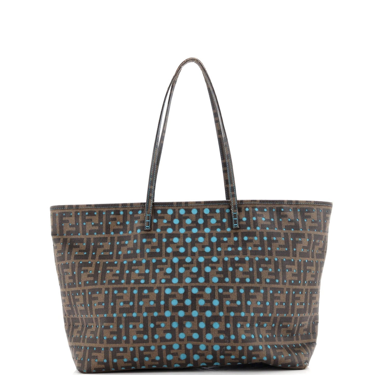 Fendi Roll Tote Perforated Zucca Canvas Large