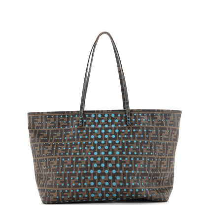 Fendi Roll Tote Perforated Zucca Canvas Large