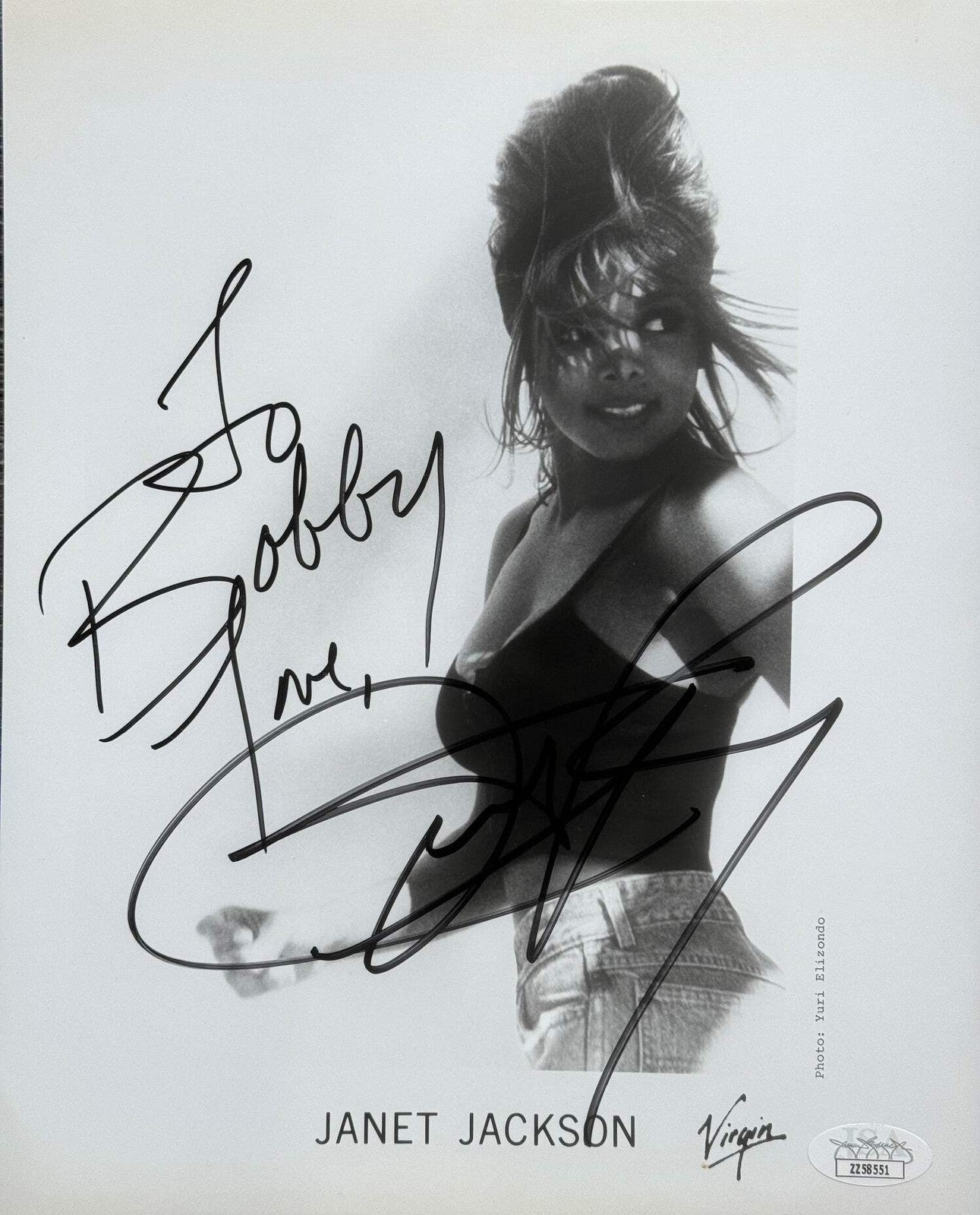 Janet Jackson Autographed 8X10 Celebrity Photo (Jsa)