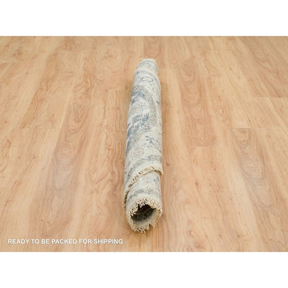 5'X5' Old Lace Ivory Hand Knotted Reimagined Viss Wool Round Oriental Rug