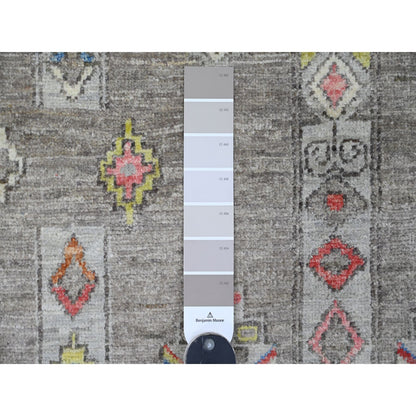 Rug 9'1"x11'5" Gray Moroccan Berber Influence Wool Hand Knotted Oriental