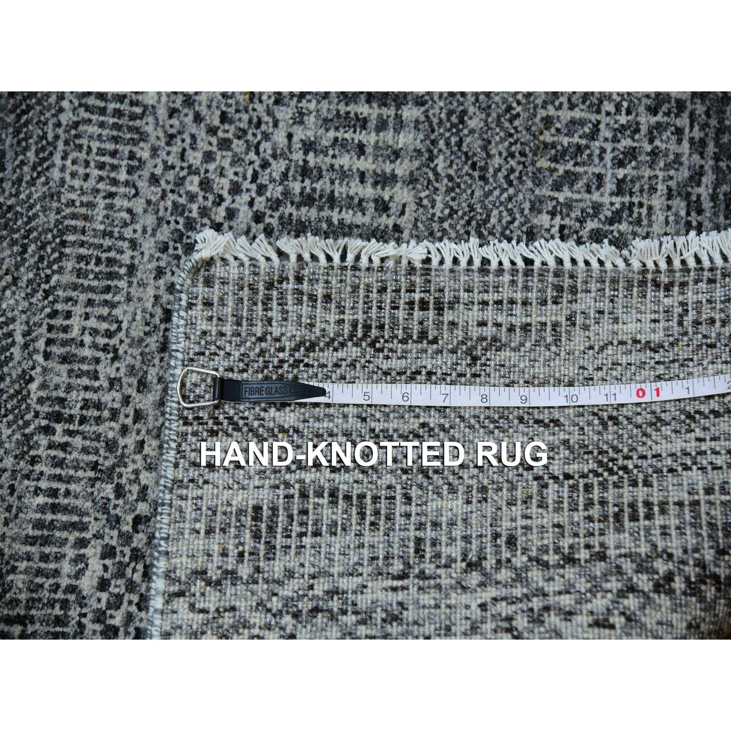 2'5"X30'3" Gauntlet Gray Modern Grass Hand Knotted Wool Xl Runner Rug