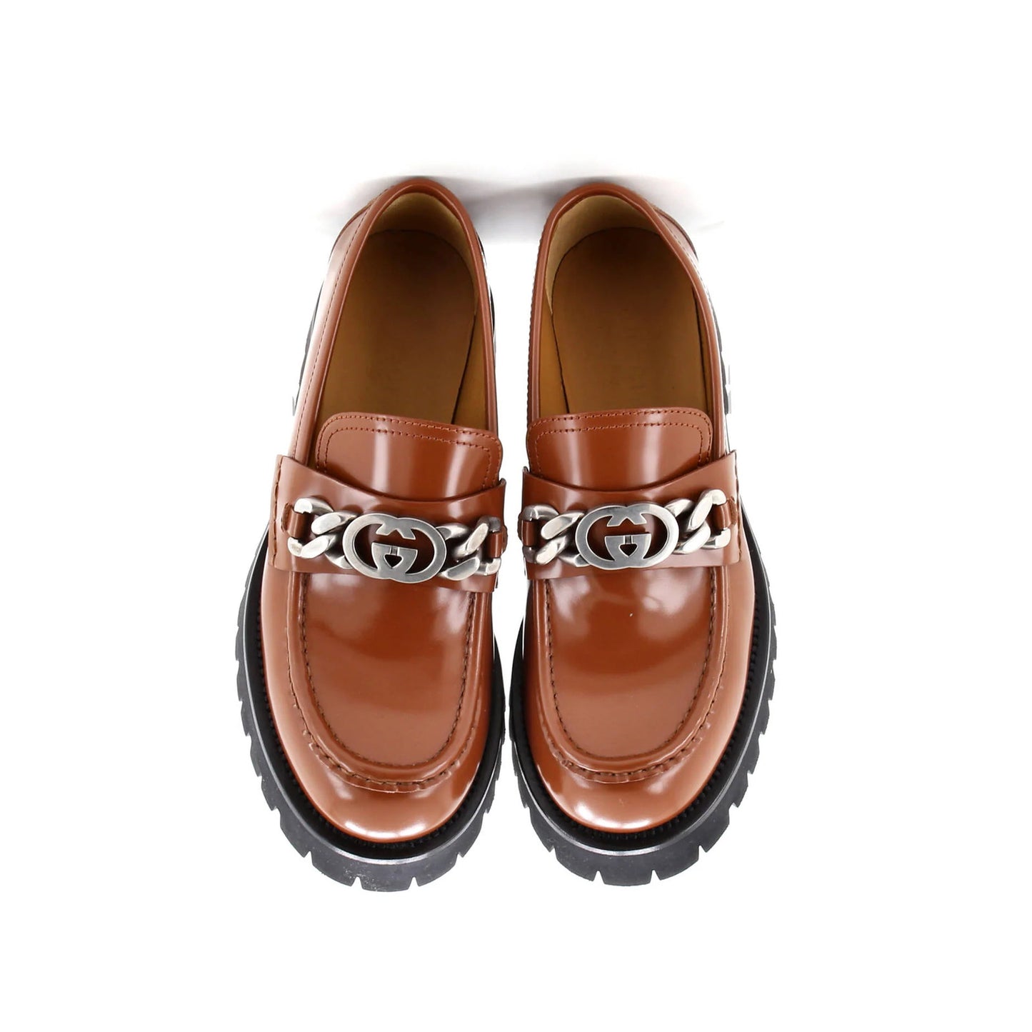 Gucci Men'S Interlocking G Jeanne Loafers Leather