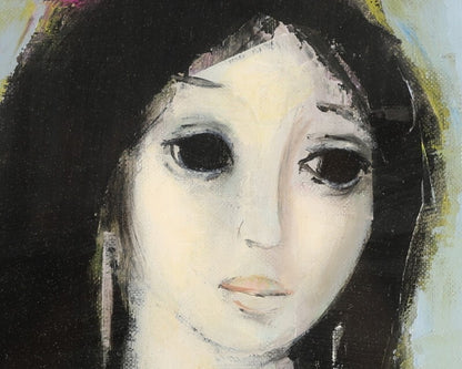 Jacques Voyet (French) Signed Original Painting Oil On Canvas Framed - Girl