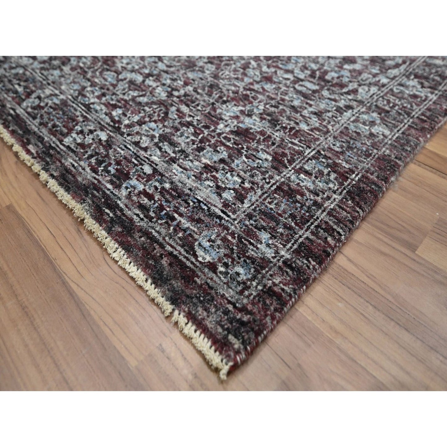9'X12'2" Red Mamluk Design 14Th Century Influence Hand Knotted Wool Rug
