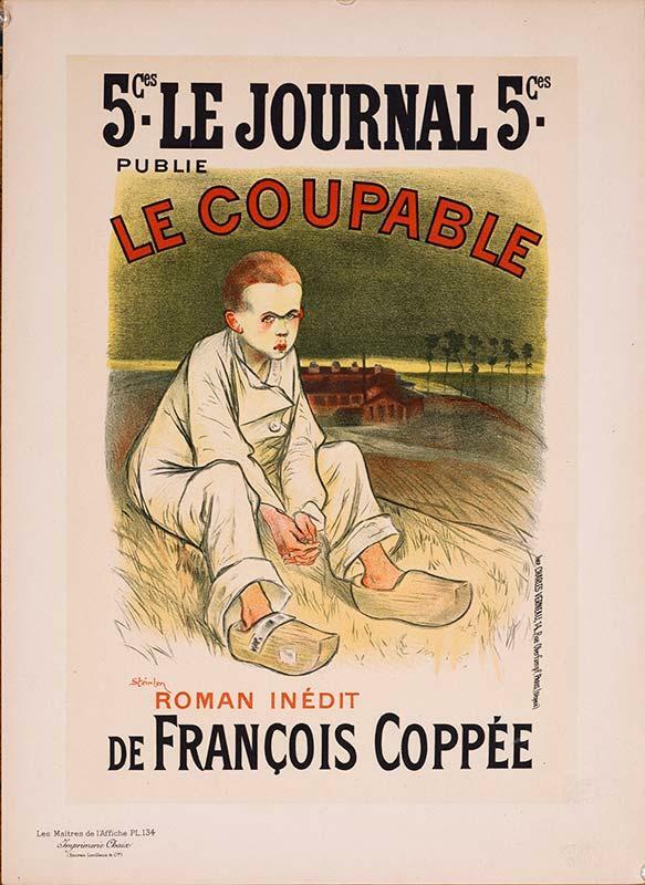 T  Steinlen Maitres De L'Affiche Original Vintage Poster Le Coupable  1896
