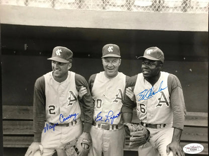 Wayne Causey Ed Lopat & Ed Charles Signed 8X10 Photo (Jsa)