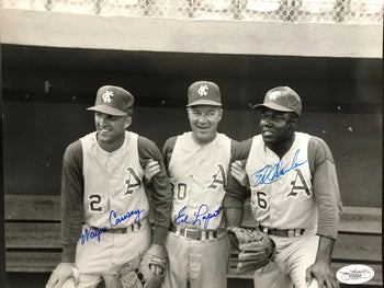 Wayne Causey Ed Lopat & Ed Charles Signed 8X10 Photo (Jsa)