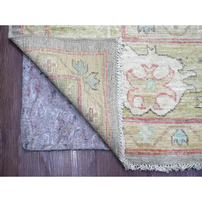 Rug Gray Afghan Angora Oushak Pure Wool Hand Knotted 10'x13'7