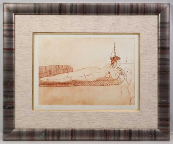 Nijole Vilutiene Near The Sea Etching 19972004 Signed Lithuanian Female Art