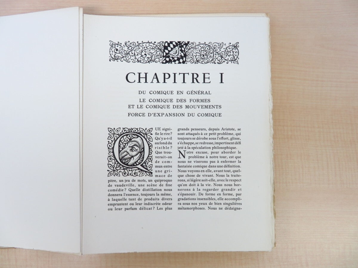 Limited Edition 200 - Henri Bergson LE RIRE: Louis Jou Woodblock Prints - 1947