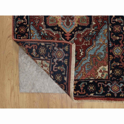 2'X3'1" Red Antiqued Heris Re-Creation Hand Knotted New Zealand Wool Rug