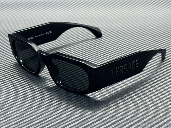 VERSACE VE4489U 536087 Black Grey Men's 55 mm Sunglasses