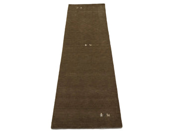 Brown Tribal Runner Rug Gabbeh 3X10 Modern Runner