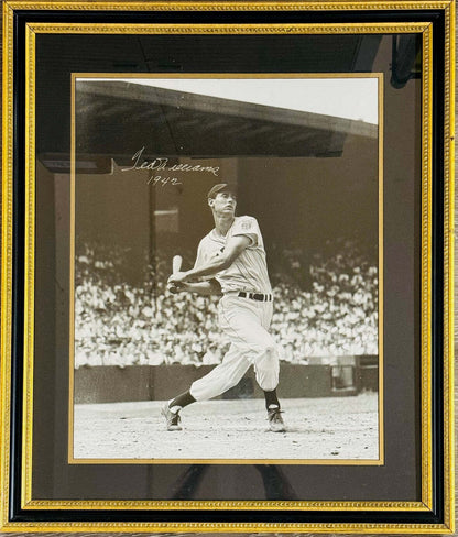 Ted Williams Autographed Framed 16X20 Photo (Grand Slam)