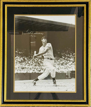 Ted Williams Autographed Framed 16X20 Photo (Grand Slam)