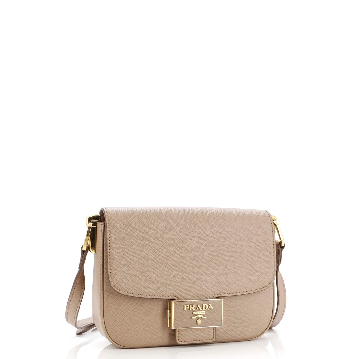 Prada Embleme Flap Bag Saffiano Leather Small