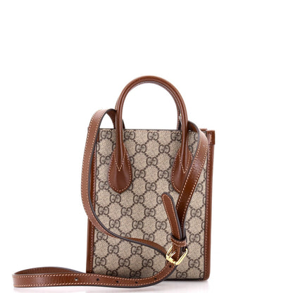 Gucci Interlocking G Patch Tote Gg Coated Canvas Mini