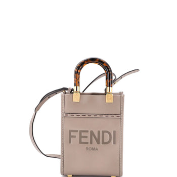 Fendi Sunshine Shopper Tote Leather Mini