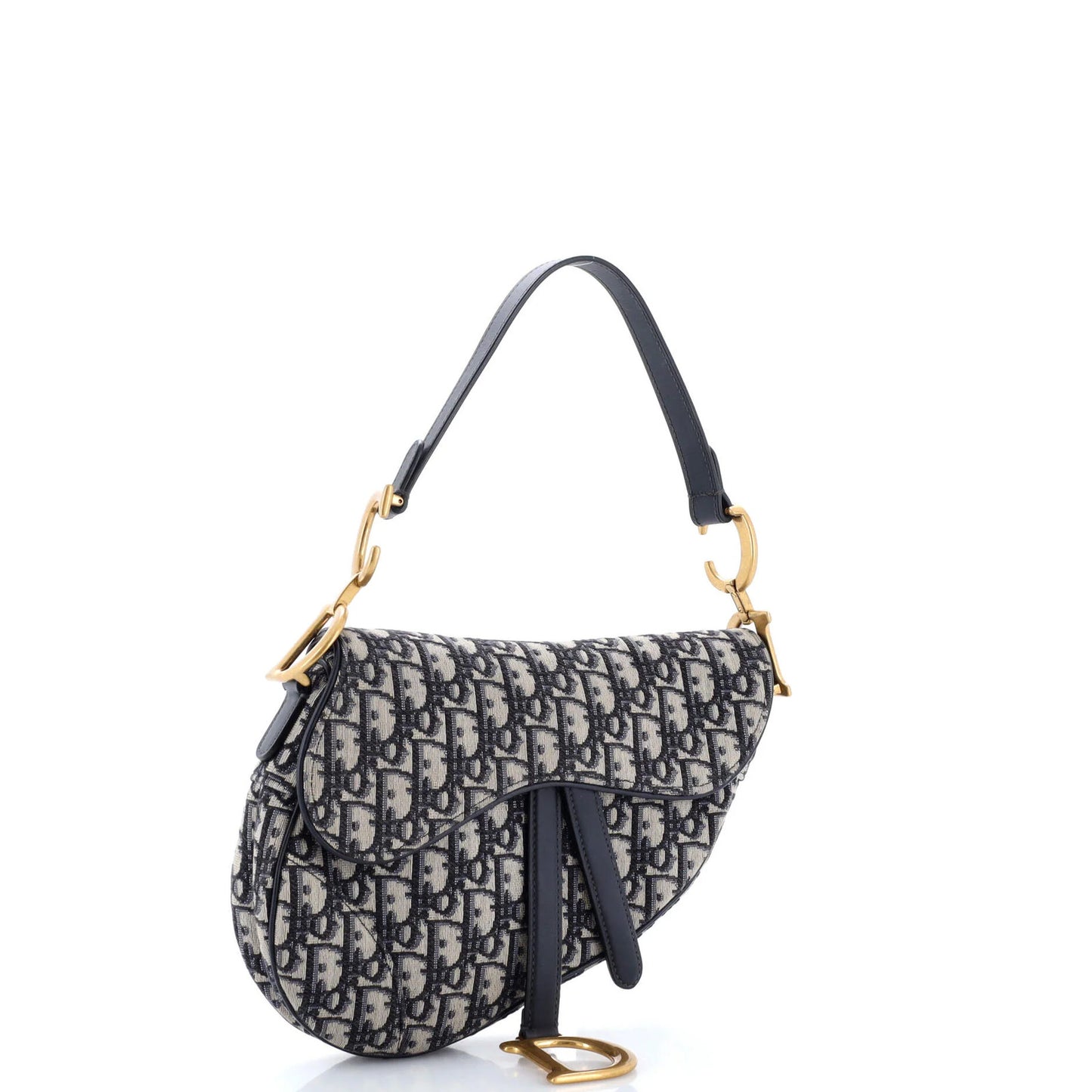 Christian Dior Saddle Handbag Oblique Canvas Medium