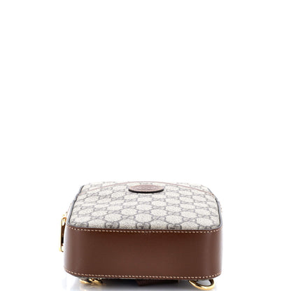 Gucci Interlocking G Patch Sling Bag Gg Coated Canvas Small