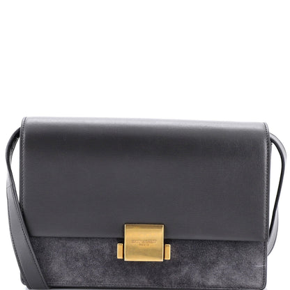 Saint Laurent Bellechasse Shoulder Bag Suede And Leather Medium