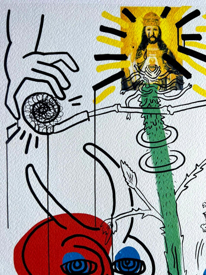 Keith Haring Lithograph Coa Signed Numbered Op