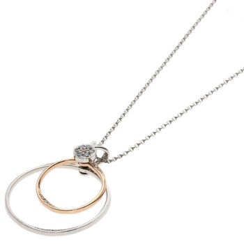 Waltham   Necklace Swing Diamond K18 White Gold