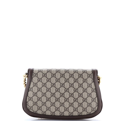 Gucci Blondie Nm Chain Flap Bag Gg Coated Canvas Small