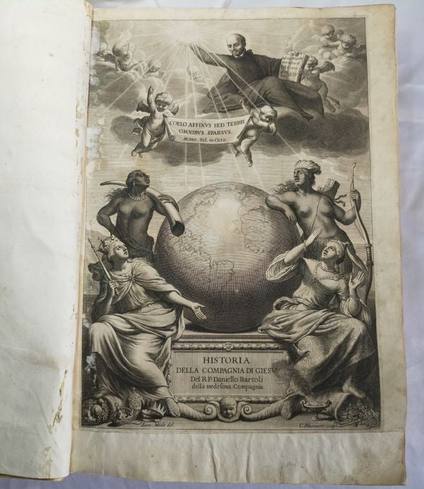 1650 First Edition Bartoli Life Of St. Ignatius Jesuit Vellum Folio